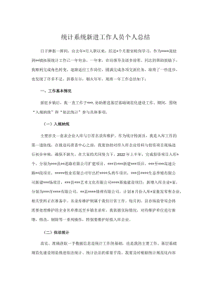 统计系统新进工作人员个人总结.docx