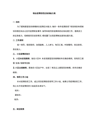 新冠疫情应急预案演练方案.docx