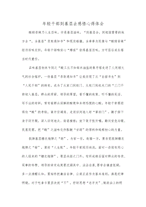 轻干部到基层去感悟心得体会.docx