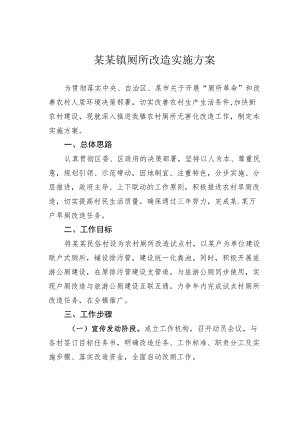 某某镇厕所改造实施方案.docx