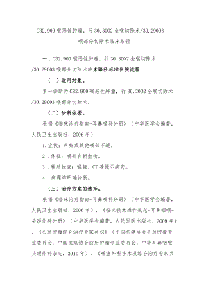喉癌临床路径说明.docx
