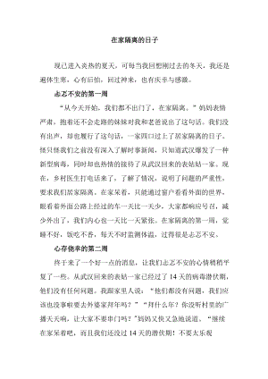 在家隔离的日子.docx