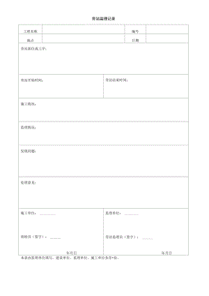 园林绿化旁站监理记录.docx