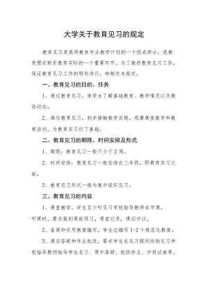 大学关于教育见习的规定.docx