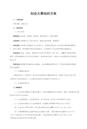创业大赛组织方案.docx