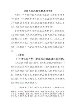 2022文化和旅游志愿服务工作方案.docx