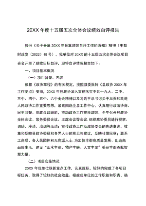 2021十五届五次全体会议绩效自评报告.docx