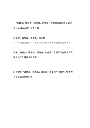 20227月“迎盛会、铸忠诚、强担当、创业绩”主题学习宣传教育实践活动研讨发言工作总结8篇.docx