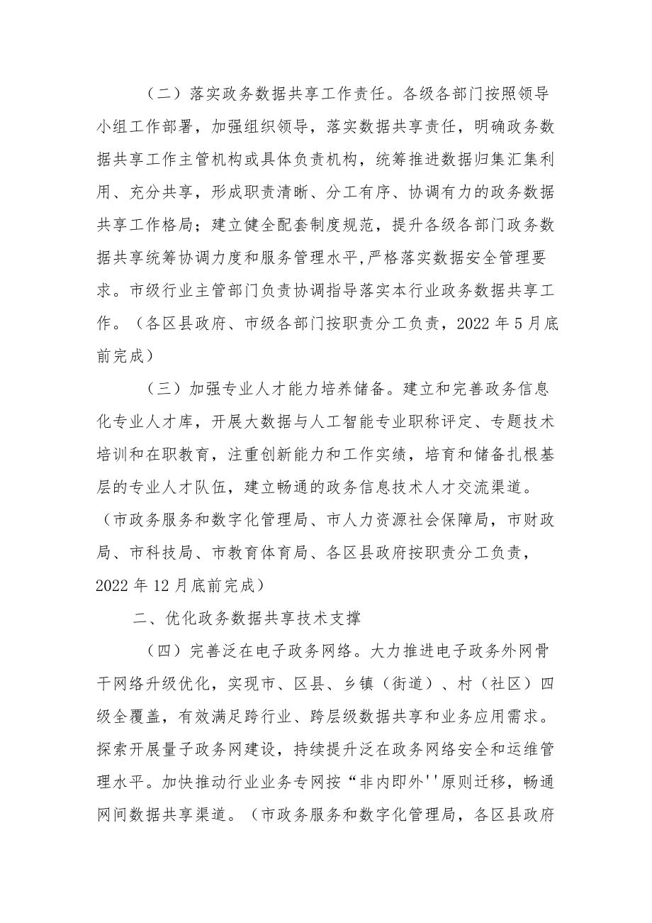 2022《自贡市建立健全政务数据共享协调机制加快推进数据有序共享工作方案》.docx_第2页