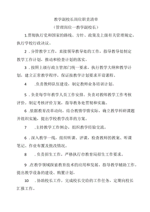 教学副校长岗位职责清单.docx