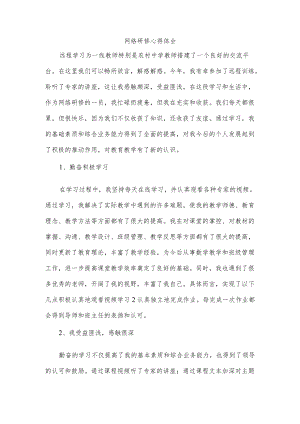 网络研修心得体会.docx