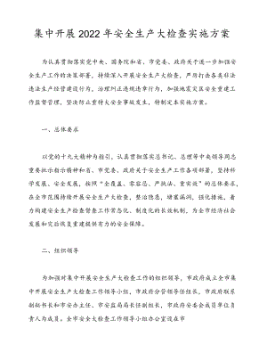 集中开展2022安全生产大检查实施方案.docx