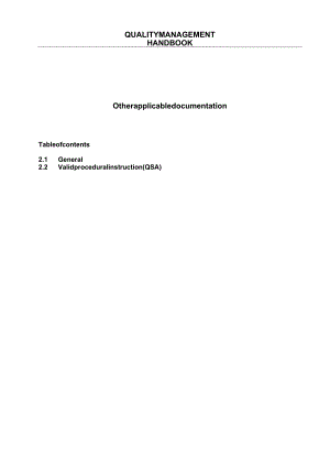 质量管理手册 3 QUALITY MANAGEMENT HANDBOOK_Other applicable documentation.docx