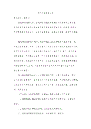 领导迎新晚会致辞.docx