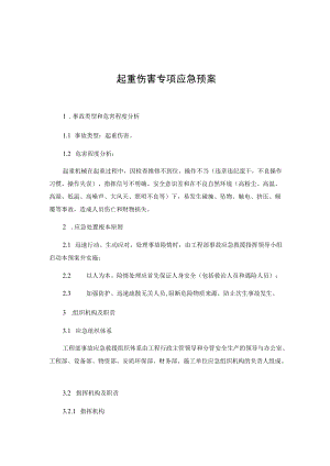 起重伤害专项应急预案和现场处置方案.docx