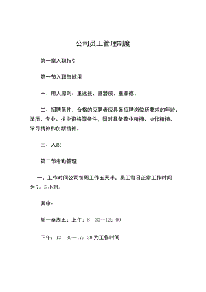 公司员工管理制度.docx