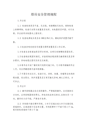 塔吊安全管理规程.docx