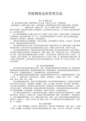 学校物资仓库管理办法仓库物资收、存、发、盘管理条例.docx
