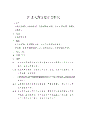 护理人力资源管理制度.docx