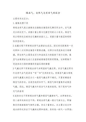 煤层气、天然气与页岩气的区别.docx