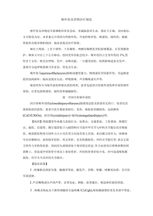 喉外伤及异物诊疗规范.docx
