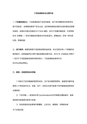 子宫肌腺病诊治主要内容.docx