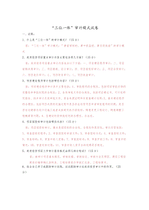 三位一体审计模式.docx