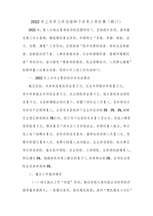 2022上半工作总结和下半工作打算（部门）.docx