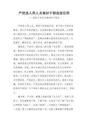 公文写作金句 ：严把选人用人关 做好干部选拔任用.docx