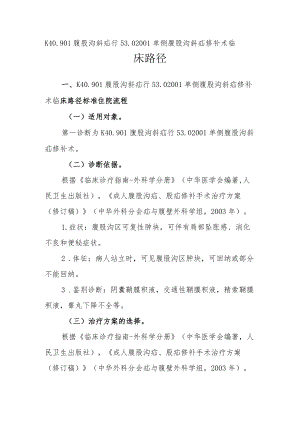 腹股沟斜疝临床路径说明.docx