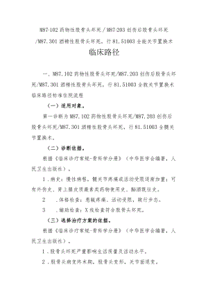 股骨头坏死临床路径说明.docx