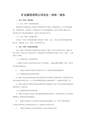 矿业集团有限公司安全“体检”报告(1).docx