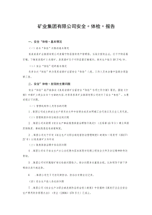矿业集团有限公司安全“体检”报告.docx