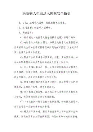 医院病人电脑录入医嘱安全指引.docx
