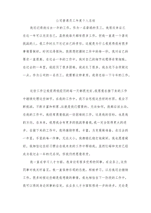 公司普通员工个人总结.docx