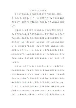 公司员工个人工作汇报.docx