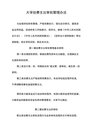 大学经费支出审批管理办法模板.docx