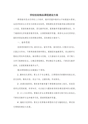 学校校级精品课程建设方案.docx