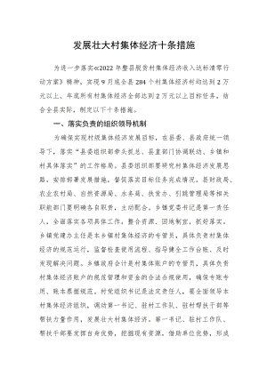 发展壮大村集体经济十条措施.docx