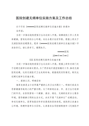 医院创建无烟单位实施方案及工作总结.docx