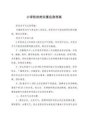 小学防自然灾害应急预案.docx