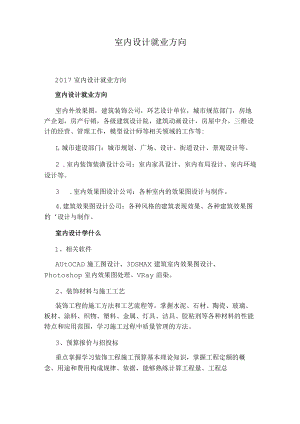 室内设计就业方向.docx