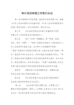 审计项目审理工作暂行办法.docx