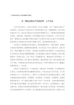 二十届中央纪委二次全会精神学习感悟.docx