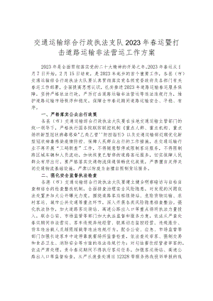 交通运输综合行政执法支队2023年春运暨打击道路运输非法营运工作方案.docx