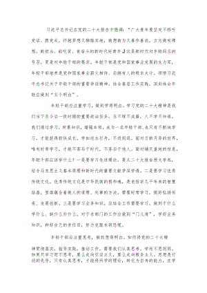 在二十大报告中体悟年轻干部的“五个明白”.docx