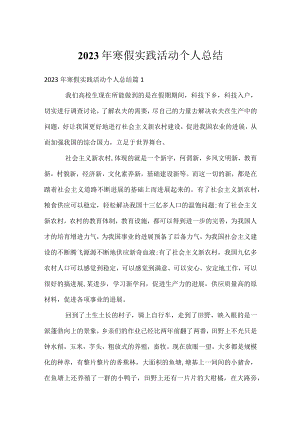 2023年寒假实践活动个人总结.docx