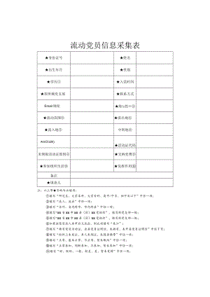 流动党员信息采集表.docx