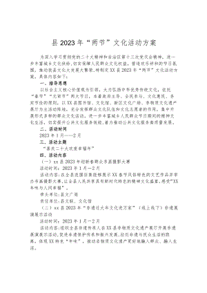 县2023年“两节”文化活动方案.docx