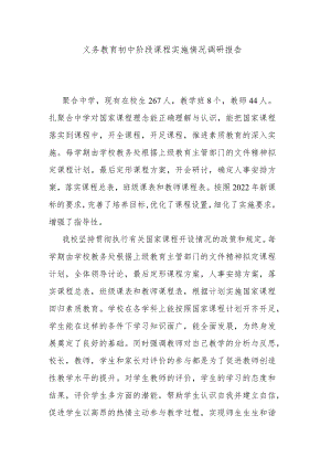 义务教育初中阶段课程实施情况调研报告.docx